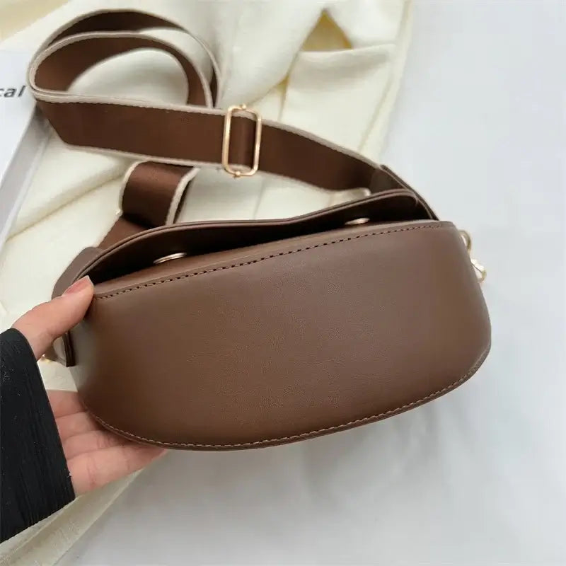 Small Leather Saddle Armpit Bags for Women Summer Chain Shoulder Crossbody Bag Ladies Vintage Underarm Handbags Woman bolsa - Tasawoq