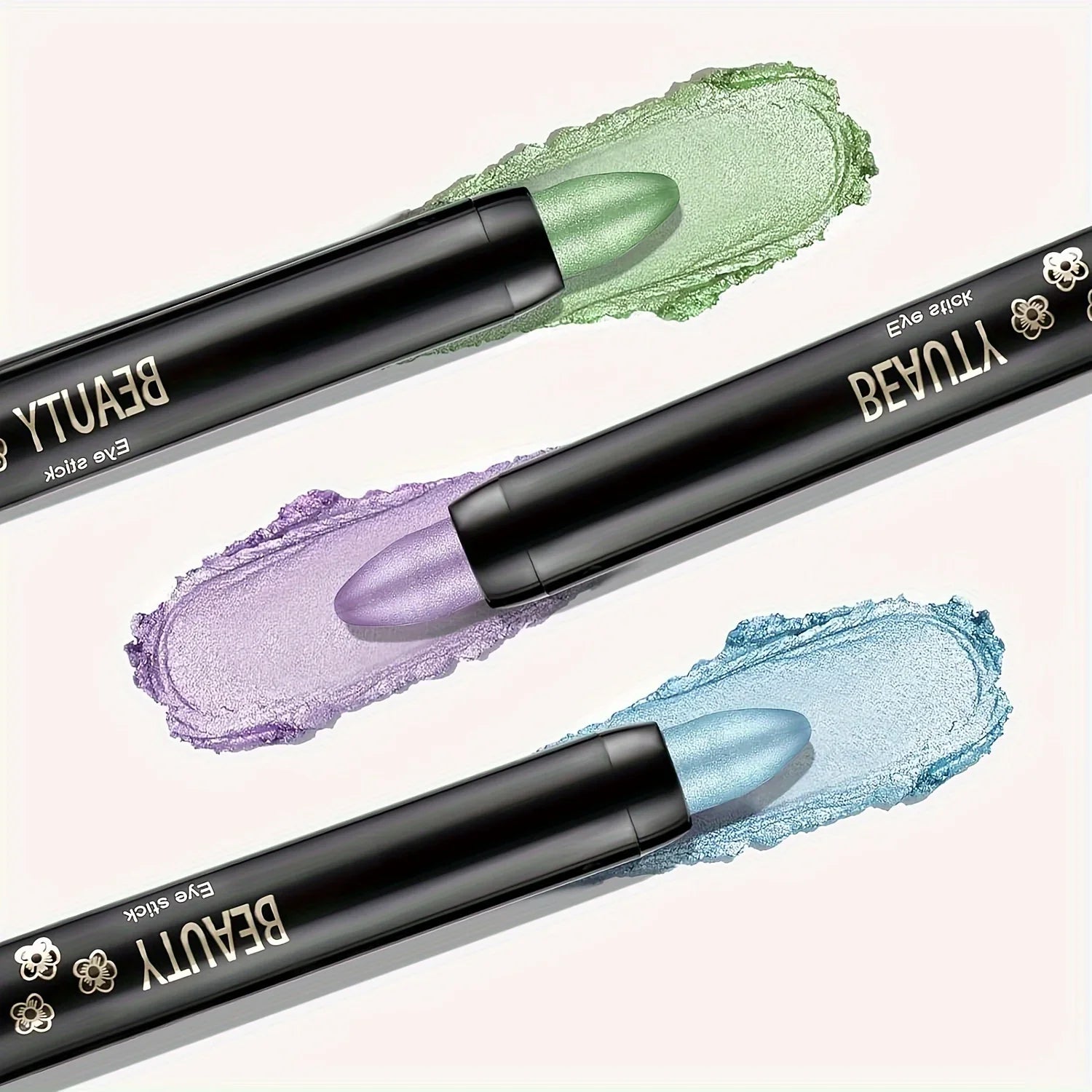 16 Colors Pearlescent Eyeliner, Color Glitter Waterproof Long-Lasting Eye Makeup Non-smudge Eyeliner - Tasawoq