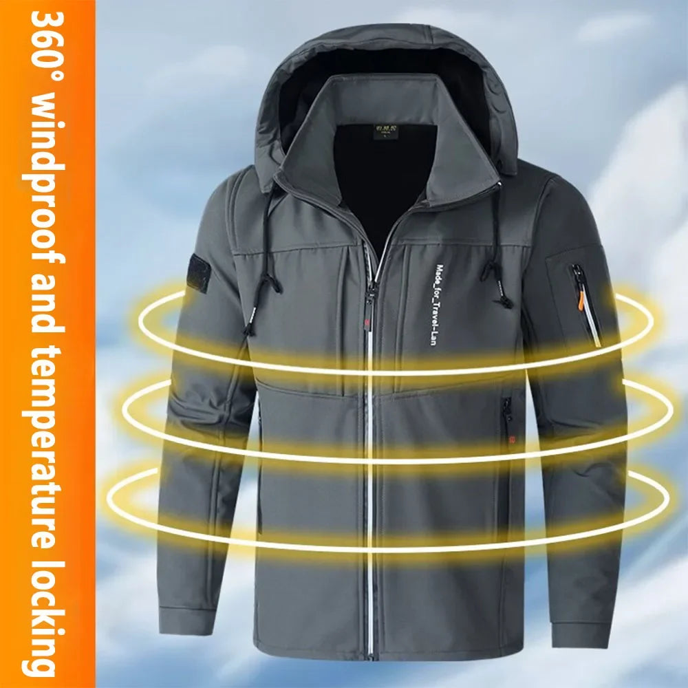 Men's Thicken Warm Jacket Autumn Winter Coats Outdoor Jackets Ski Climbing Windbreaker Waterproof Puffer Jacket Men - Tasawoq