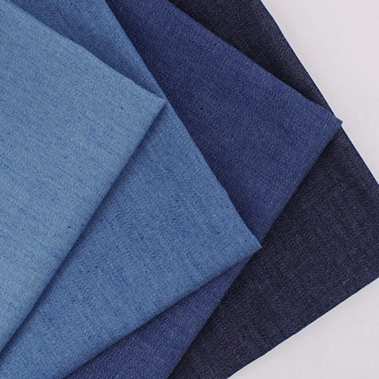 Vintage Cotton Blue Denim Fabric Light Thin Soft Cloth for DIY Dolls Clothing Jeans Dress Bag Cap Apron Crafts Manual Material - Tasawoq