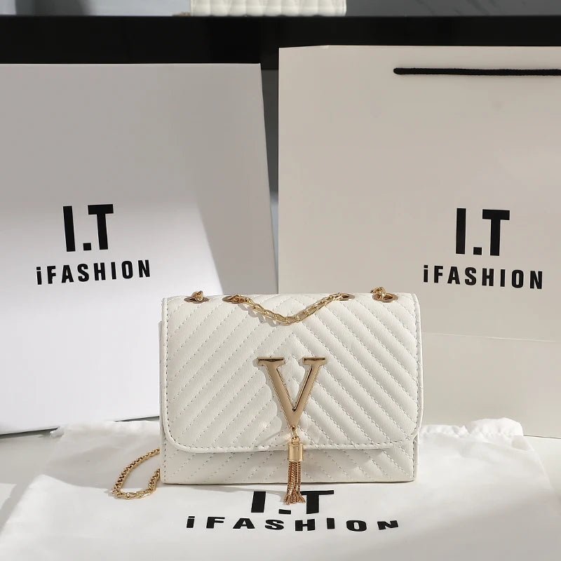 Embroidery Women Crossbody Bag Thread Luxury Handbag Shoulder Bags Brand Sequined Tassel Clutch Small Bag and Purse Party - Tasawoq
