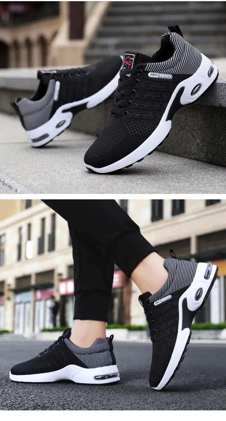 Shoes men 2025 new trend men's shoes breathable lace-up running shoes Korean version light casual sports shoes - Tasawoq