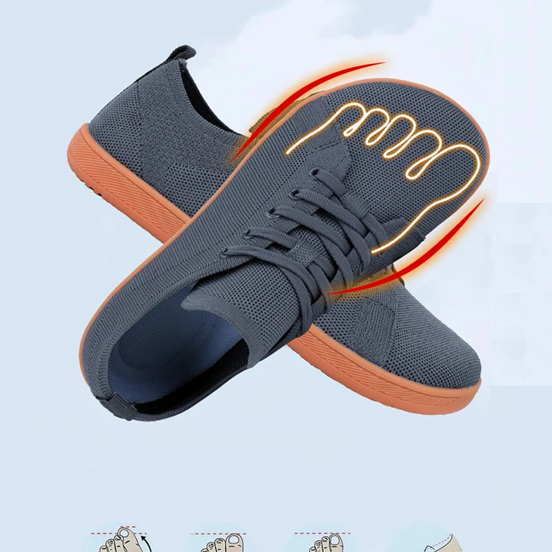 Unisex Wide Barefoot Shoes for Men Women Outdoor Trail Running Minimalist Walking Shoes Lightweight and Breathable - Tasawoq