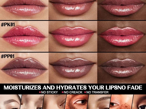 FOCALLURE Pearlescent Lip Glosses Stick Moisturizing Long Lasting Sexy Sparkling Lip Balms Shimmer Lipstick Pen Makeup Cosmetics - Tasawoq