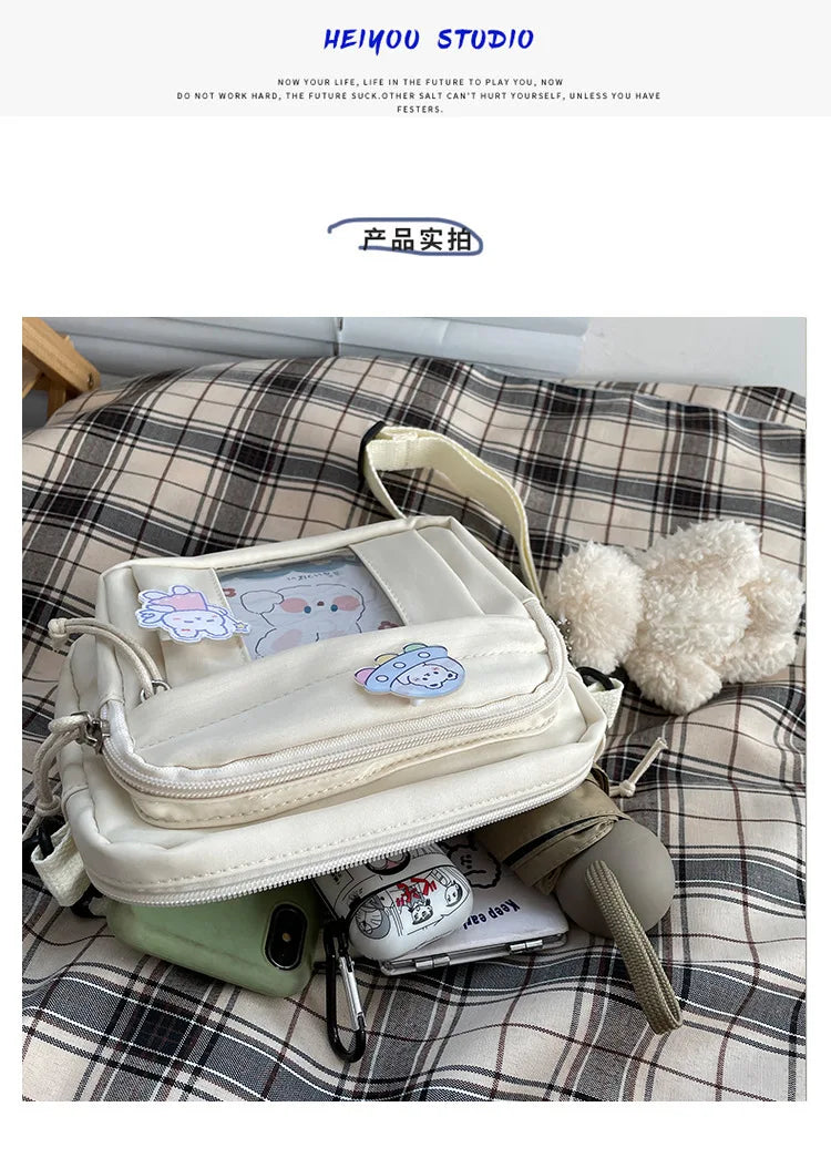 New Kawaii Bag Girls 2025 New JK Transparent Bag Small Crossbody Bag For Women Purses and Handbags Shoulder Bag Itabag Bolso - Tasawoq