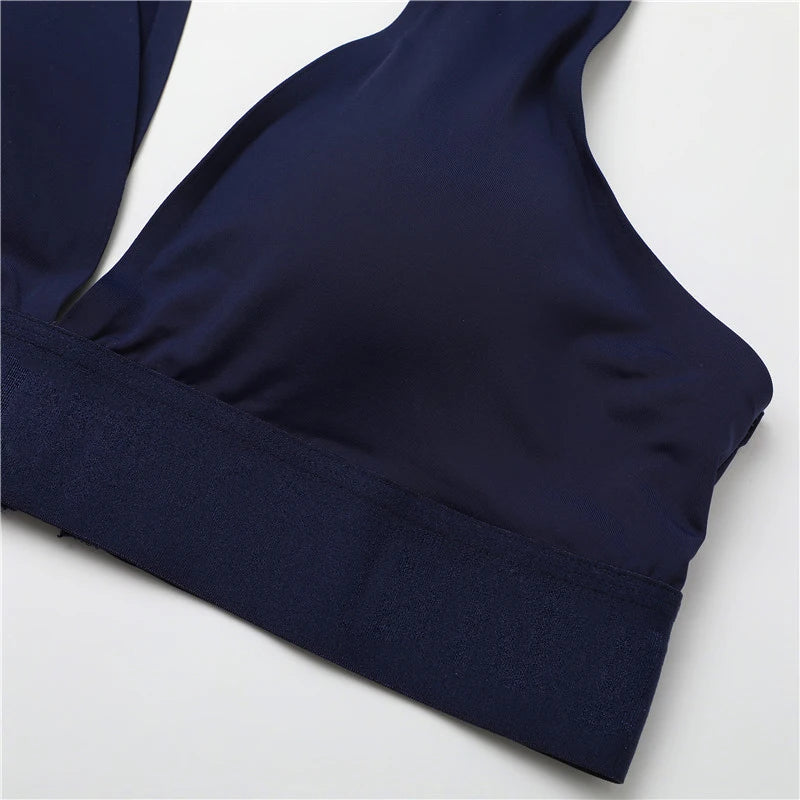 FINETOO Deep V Women Bras Push Up Padded Tops Female Sexy Wireless Underwear Ladies Plus Size Bralette Girls Intimates Lingerie - Tasawoq