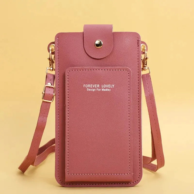 Women Bags Soft Leather Wallets Touch Screen Cell Phone Purse Crossbody Shoulder Strap Handbag for Female Cheap Women's Bags - Tasawoq