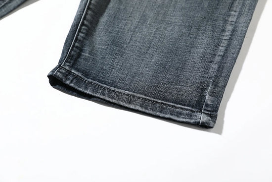 Summer Shorts Jeans Men Denim Pants Stretch Dark Blue Fashion Design Men's Jeans Slim Straight Male Short Jeans Hombre - Tasawoq