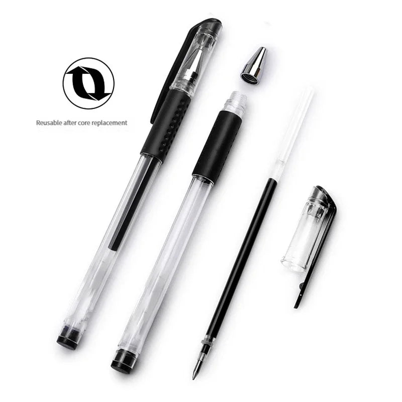 35/25pcs Gel Pen Set School Supplies Black Blue Red Ink Color 0.5mm Ballpoint Pen Kawaii PenWriting Tool School OfficeStationery