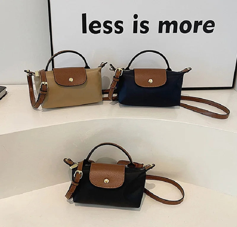 Fashion Small Shopping Shoulder Bag for Women Ladies Nylon Handbags Removable Shoulder Strap Crossbody Bag Female Student Pocket - Tasawoq