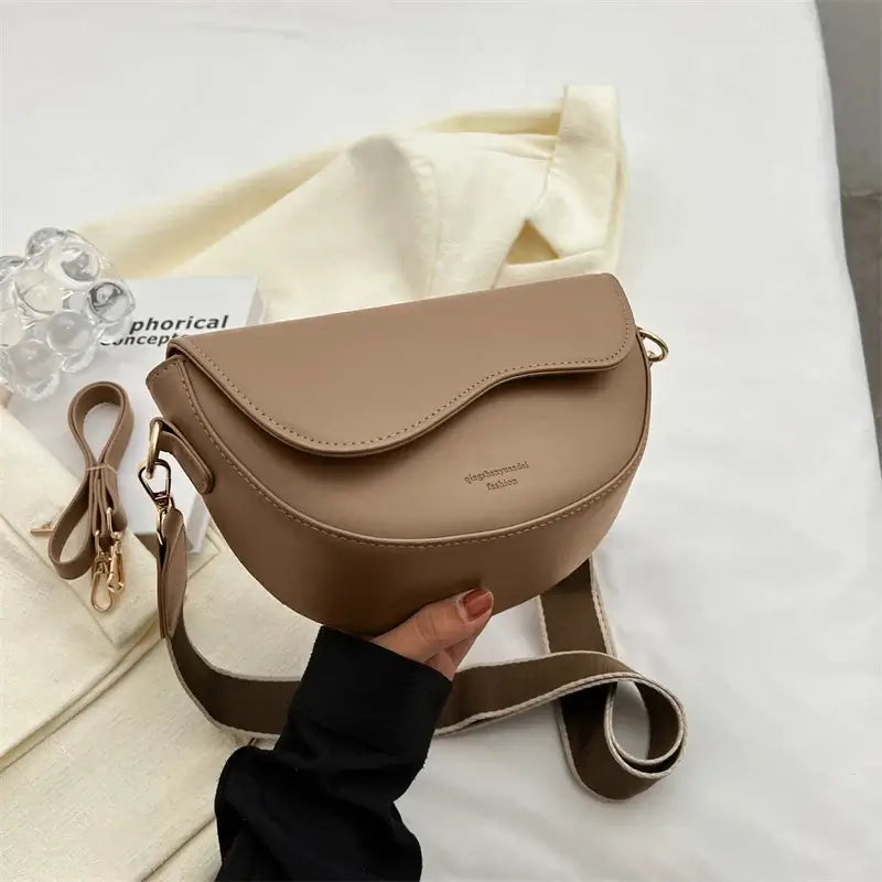 Small Leather Saddle Armpit Bags for Women Summer Chain Shoulder Crossbody Bag Ladies Vintage Underarm Handbags Woman bolsa - Tasawoq