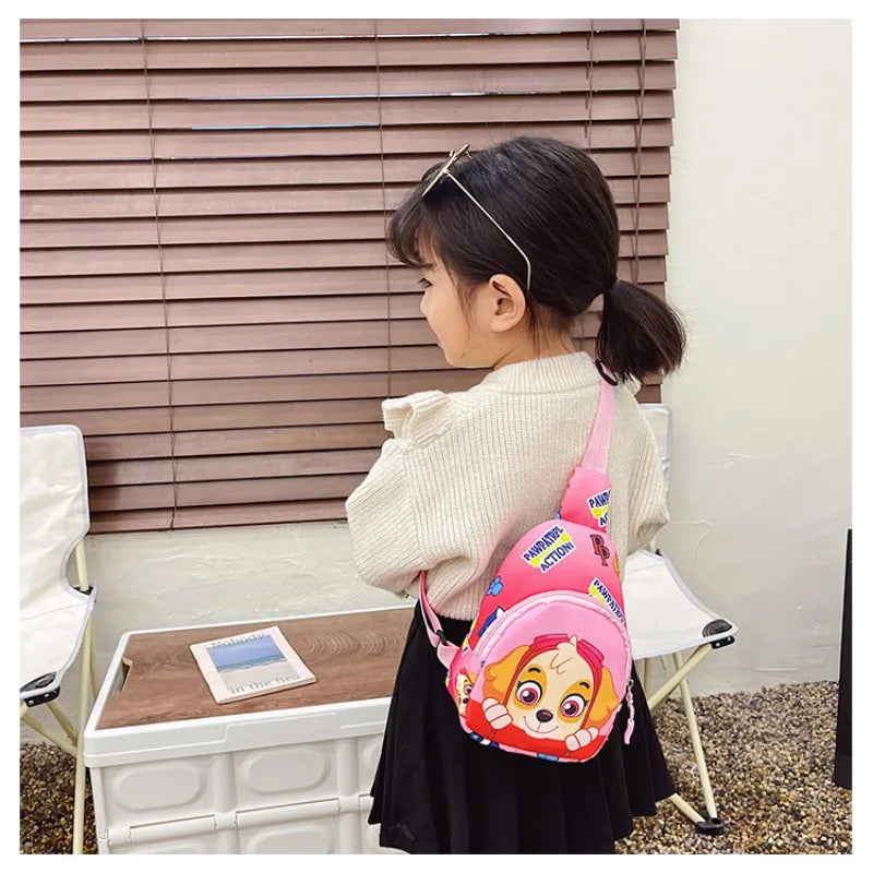 Paw Patrol Chest Bag Kids Children Mini Outdoor Shoulder Bags Boys Girls Paw Patrol Bag Costume Accessories Students Baby Bag - Tasawoq