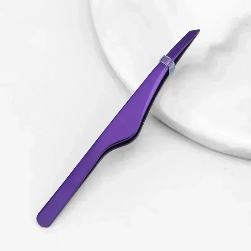 Hair Removal Tweezers Stainless Steel Eyebrow Tweezers Slant Tip Point Tip Flat Tip Rose Gold Silver Black Cosmetic Makeup Tools - Tasawoq
