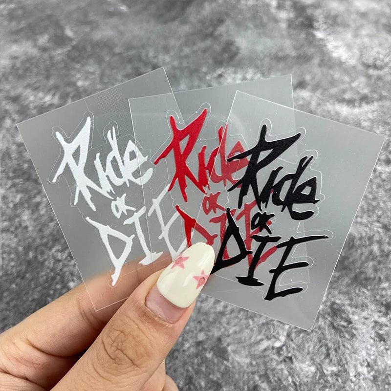 1PC Ride or Die Bike Frame Stickers Bicycle Top Tube Waterproof Vinyl Decals for MTB Bicycle Decorative Motorcycle Accessories - Tasawoq