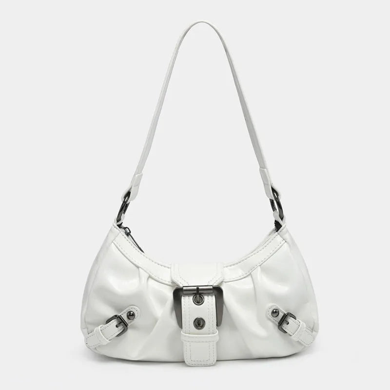 2024 spring hot selling Maillard style retro style small bag spicy girl Y2K wasteland style vintage leather shoulder armpit bag - Tasawoq