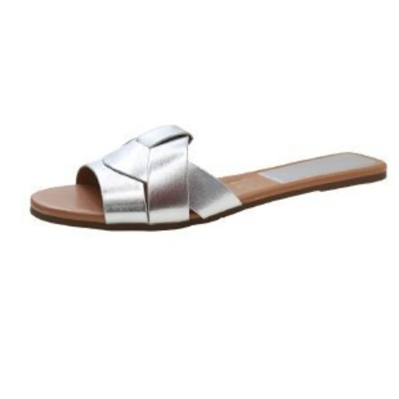 2024 New Fashion Slippers Women Sexy Flat Sandals Casual Ladies Sand Beach Slippers Elegant Fish Mouth Slippers Women - Tasawoq