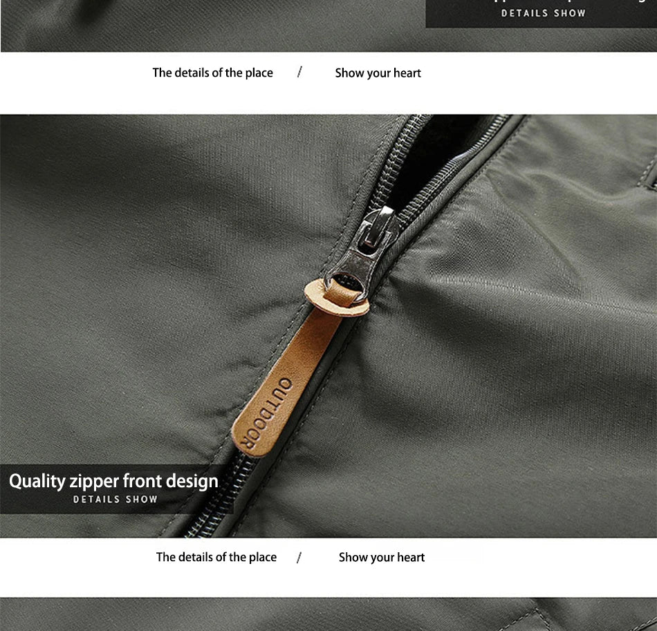 2024 Winter Jacket Fashion Coat Hoodies Camping Hiking Jacket Men's Casual Waterproof Jacket Windbreaker Men Outerwear Clothes - Tasawoq
