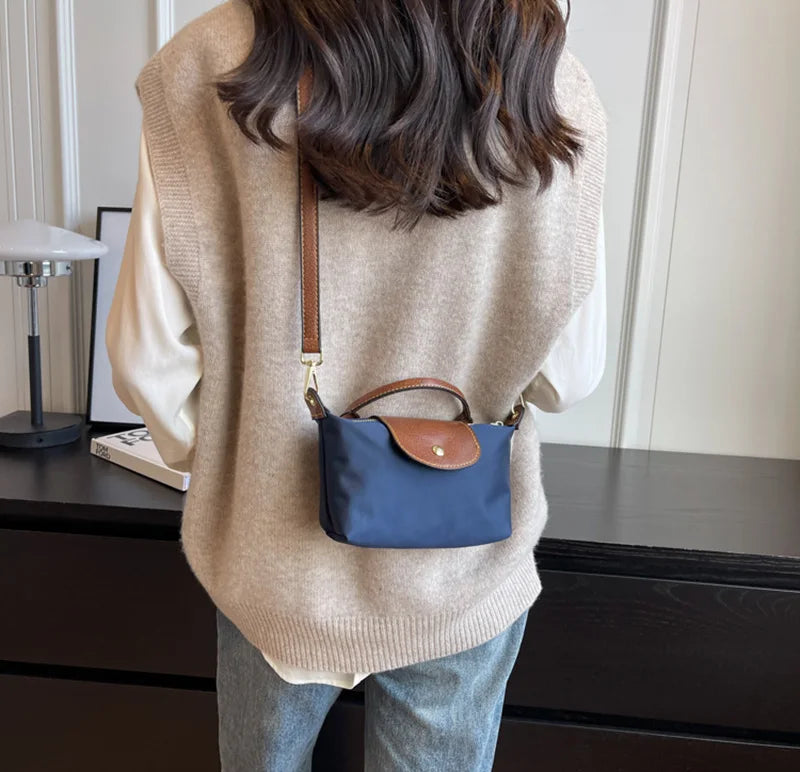 Fashion Small Shopping Shoulder Bag for Women Ladies Nylon Handbags Removable Shoulder Strap Crossbody Bag Female Student Pocket - Tasawoq