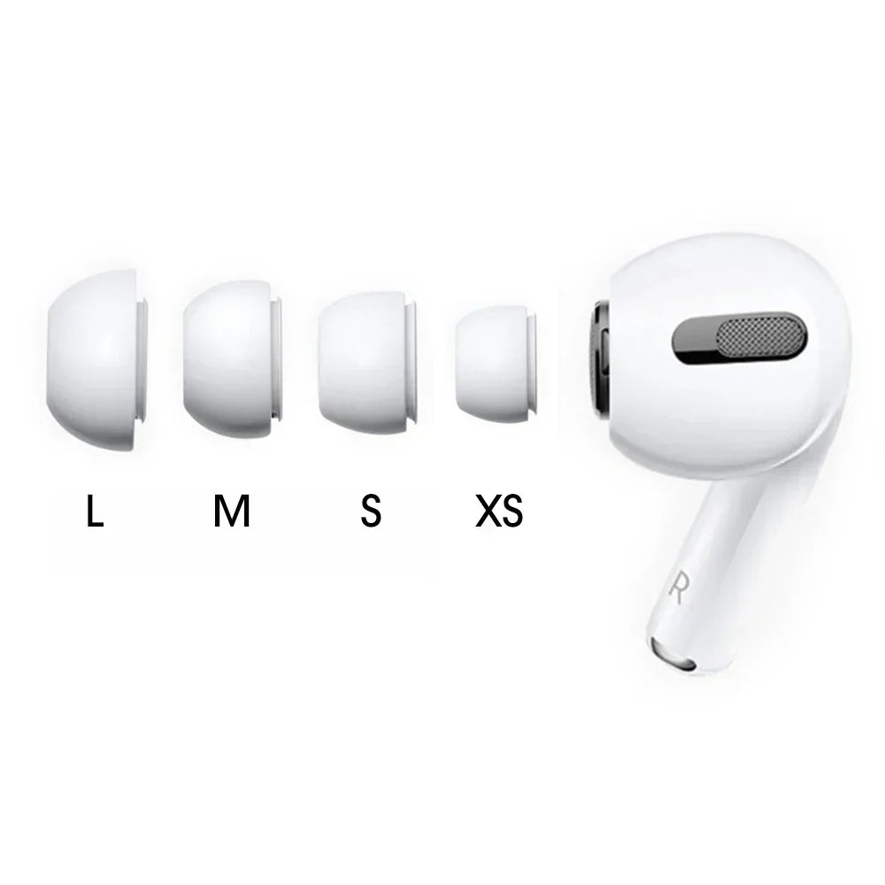 Replacement Eartips For AirPods Pro 1st 2nd Ear Tips Buds Silicone Rubber Eartips Earbuds Cap Gel Accessories XS/S/M/L White - Tasawoq