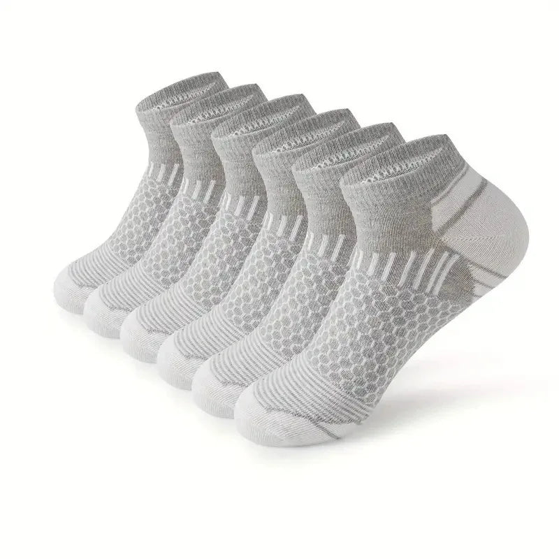 6/12 Pairs for Both Men Women Suitable Sports Low Top Socks Sweat Absorbing Breathable Thin Odor Proof Running Leisure Socks - Tasawoq