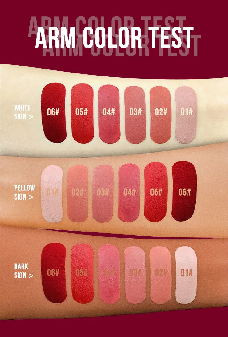 Matte Ink Liquid Lipstick Long Lasting Velvet Nude Lip Gloss Non-stick Cup Waterproof Lips Tint Waterproof Make Up - Tasawoq