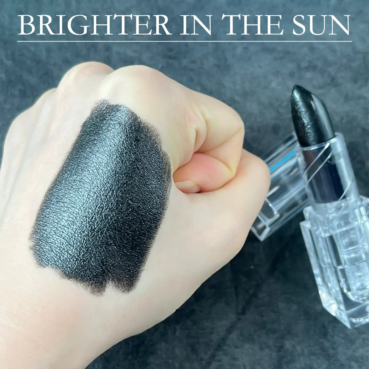 Waterproof Glitter Lipstick Sexy Black Lip Gloss Shiny Lip Tint Cosmetics Halloween Lips Makeup - Tasawoq