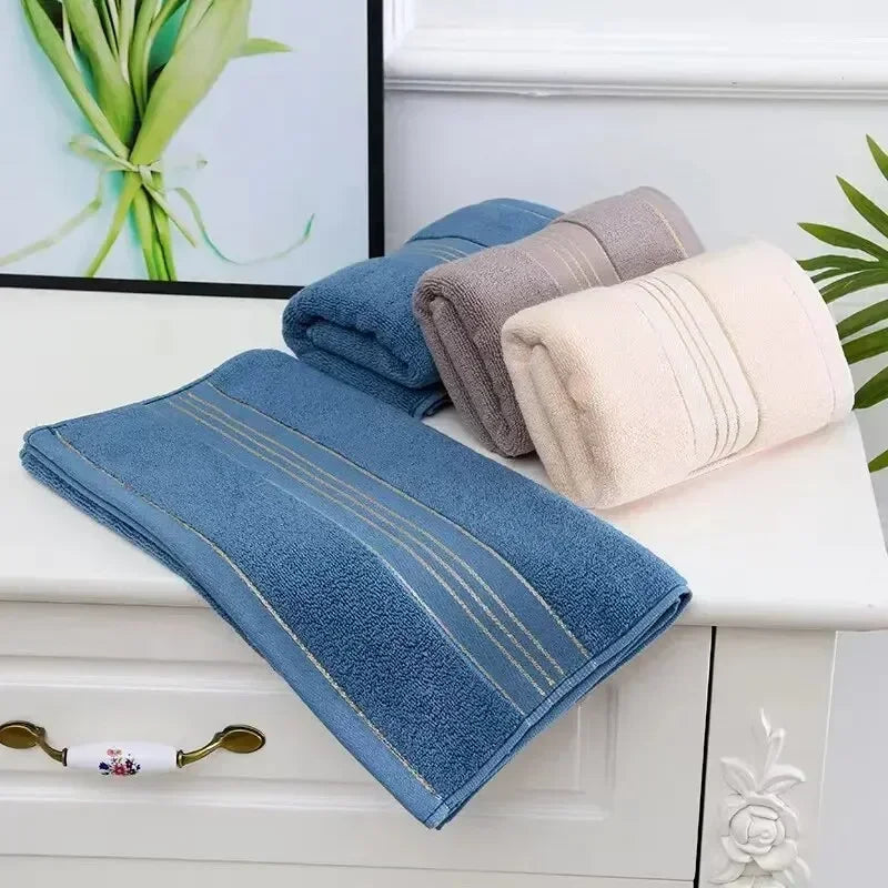 2 Towels Thickened Absorbent Towel Pure Cotton Quick Absorbent Soft Quick Dry Thickened Face Towel - Tasawoq