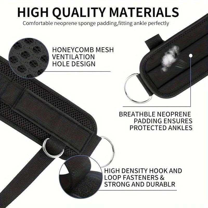 1PC Padded Ankle Straps Ankle Straps for Cable Machines Double D-Ring Fitness Ankle Cuffs for Gym Workouts Rebate Leg Extensions - Tasawoq