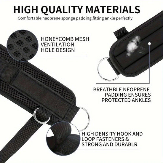 1PC Padded Ankle Straps Ankle Straps for Cable Machines Double D-Ring Fitness Ankle Cuffs for Gym Workouts Rebate Leg Extensions - Tasawoq