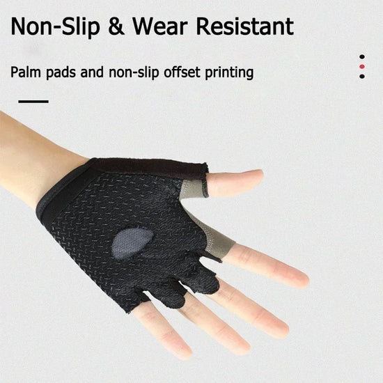 Gym Gloves Fitness Training Fingerless Men Women Bodybuilding Exercise Sports Gloves for Cycling Bicycle Anti Slip Breathable - Tasawoq