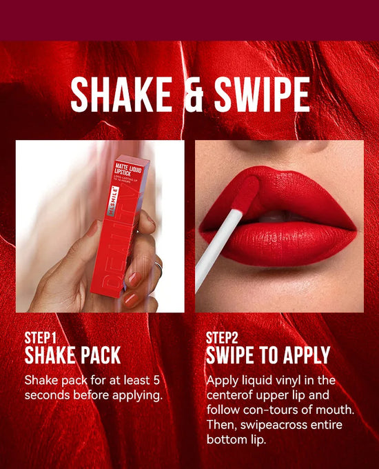 Matte Ink Liquid Lipstick Long Lasting Velvet Nude Lip Gloss Non-stick Cup Waterproof Lips Tint Waterproof Make Up - Tasawoq