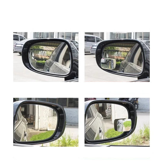 2PCS Car Blind Spot Mirror 360 Degree Adjustable Car Rearview Convex Mirror For Car Reverse Wide Angle Parking Rimless Mirrors