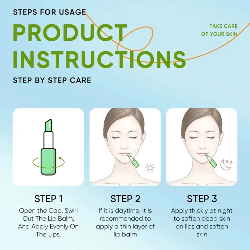 Lip Aloe Balm Nourishing, Refreshing, Hydrating and Moisturizing Preventing Cracking and Repairing Lips Gentle Non Irritating - Tasawoq