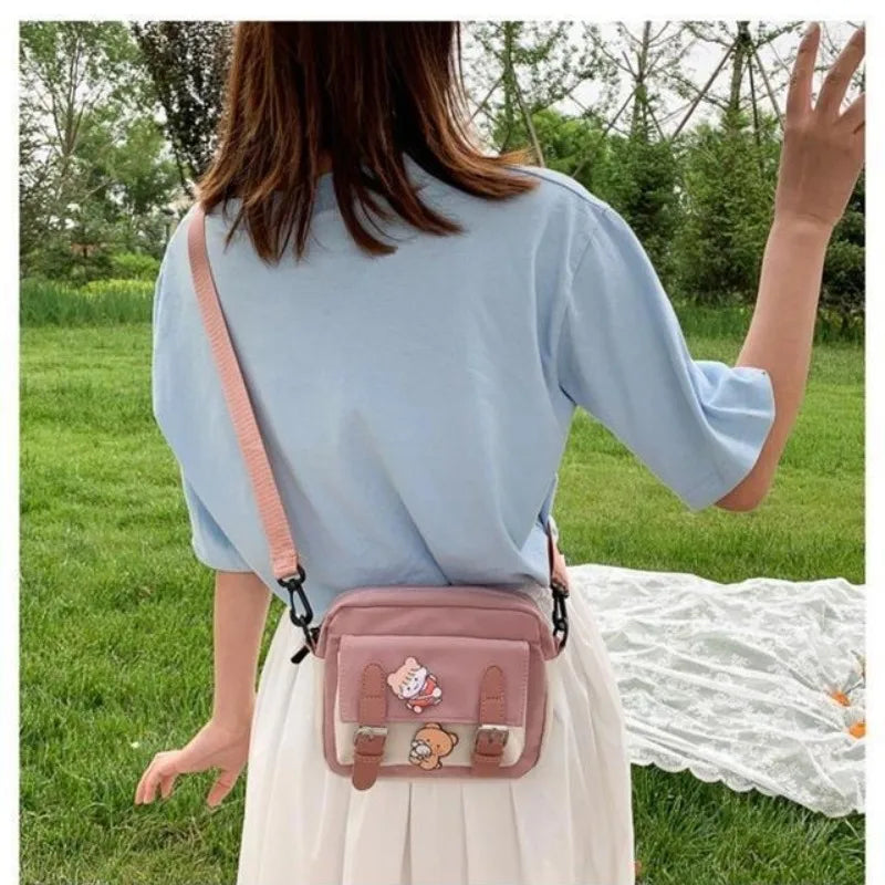 Korean Style Canvas Shoulder Bag For Women New Fashion Female Crossbody - Tasawoq