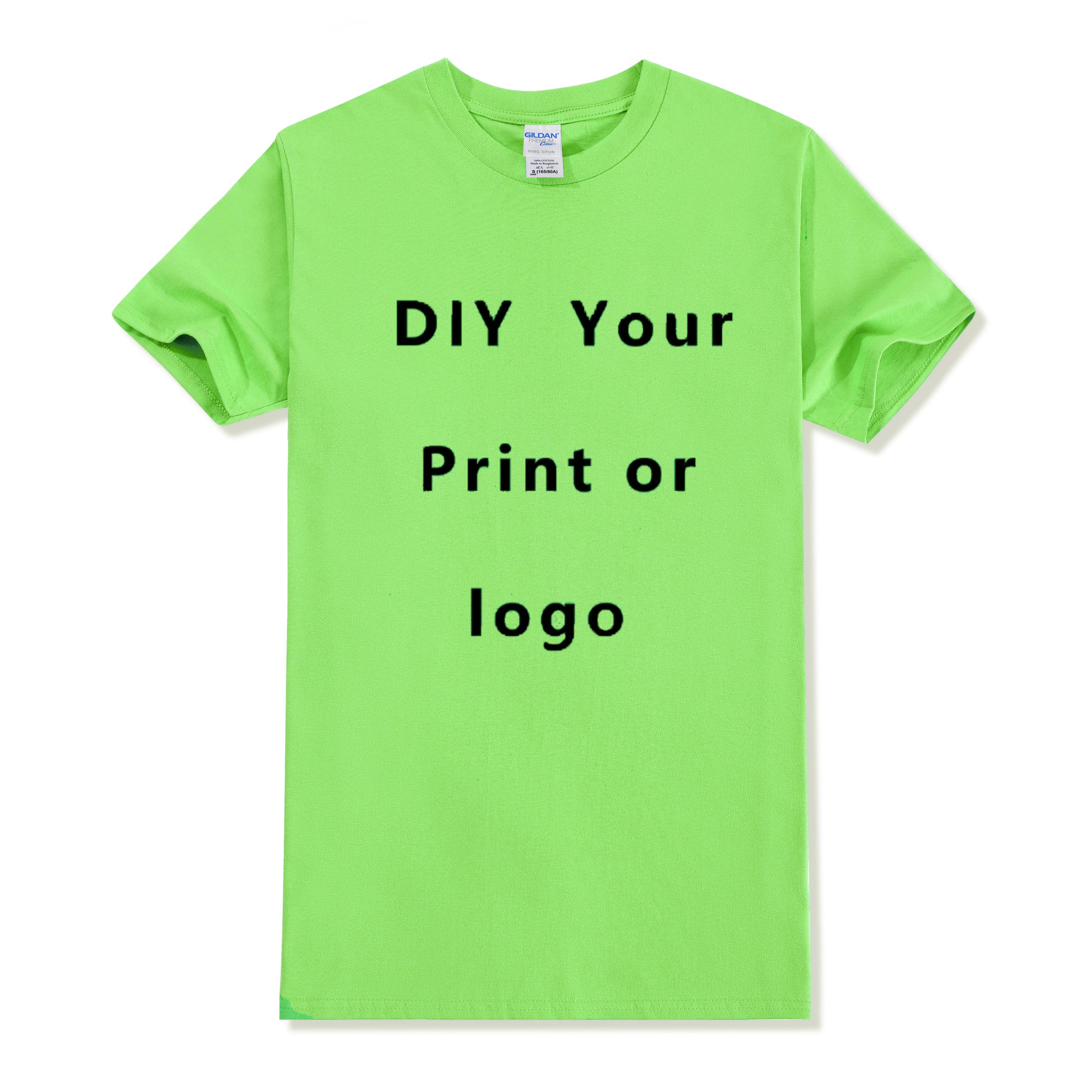 Custom T shirt Women Men Customised Printed 100% Cotton Short Sleeve Your Logo Photo Brand Text Tee Personalize Graphic Clothing - Tasawoq