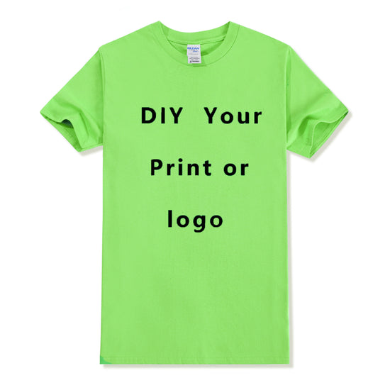 Custom T shirt Women Men Customised Printed 100% Cotton Short Sleeve Your Logo Photo Brand Text Tee Personalize Graphic Clothing - Tasawoq