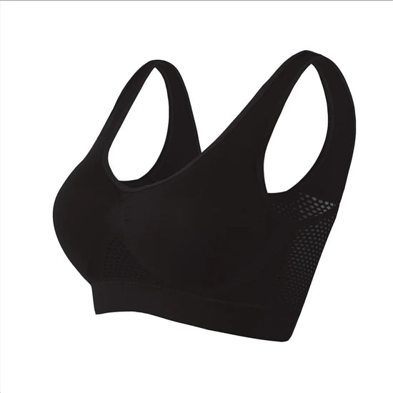Seamless Mesh Women Sports Bras Fitness Gym Running Underwear Shockproof Bra Wireless 6XL Plus Size Crop Top Breathable Yoga Bra - Tasawoq