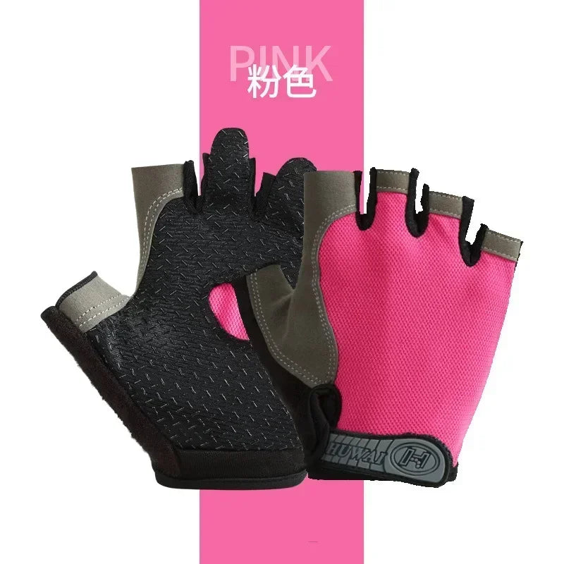 Gym Gloves Fitness Training Fingerless Men Women Bodybuilding Exercise Sports Gloves for Cycling Bicycle Anti Slip Breathable - Tasawoq