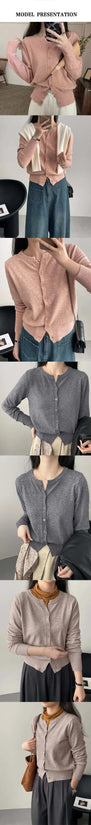 Fashion Women's Thin Fleece Knit Loose Short Cashmere Sweater Round Neck Warm Korean Casual Female Sweater Top Cloting - Tasawoq