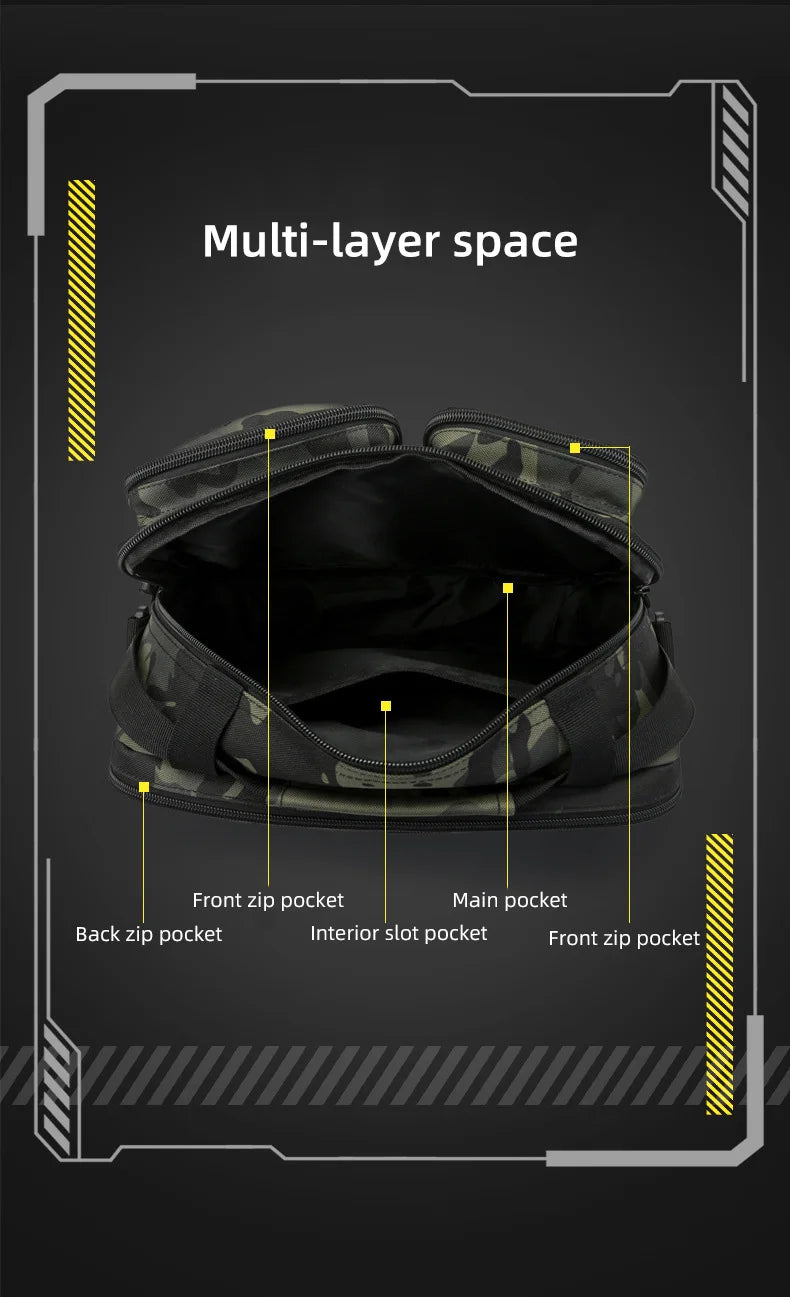 Trekking Tactical Handbags Shoulder Bag Camping for Man Hiking Travel Climbing Fishing Sling Crossbody Outdoor Weekend Molle Bag - Tasawoq