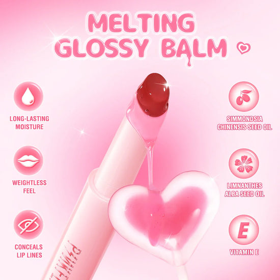 PINKFLASH Dewyful Glossy Lip Balm Long-lasting Moisturizing Lip Glaze Non-stick Lip Tints Women Lips Liner Care Makeup Cosmetics - Tasawoq