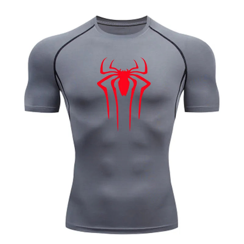 New Compression Shirt Men Fitness Gym Super Hero Sport Running T-Shirt Rashgard Tops Tee Quick Dry Short Sleeve T-Shirt For Men - Tasawoq