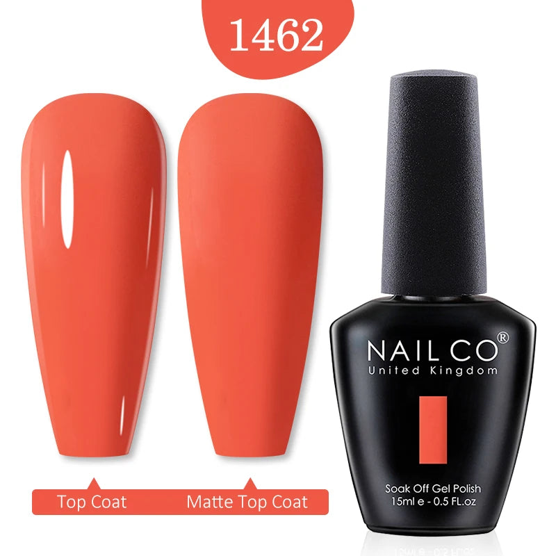 NAILCO Red Colors Series 15ML Nail Gel Polish Nail Supplies Semi Permanent For Nail Art Manicure Soak Off LED UV Hybrid Varnish - Tasawoq