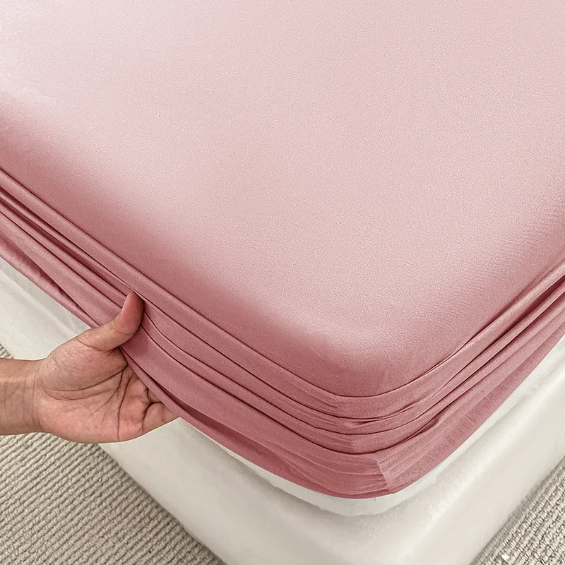 Double Bed Sheets Couple Elastic Fitted Sheet Microfiber Ultra-Soft Hotel Luxury Mattresses cover Queen single king Size - Tasawoq