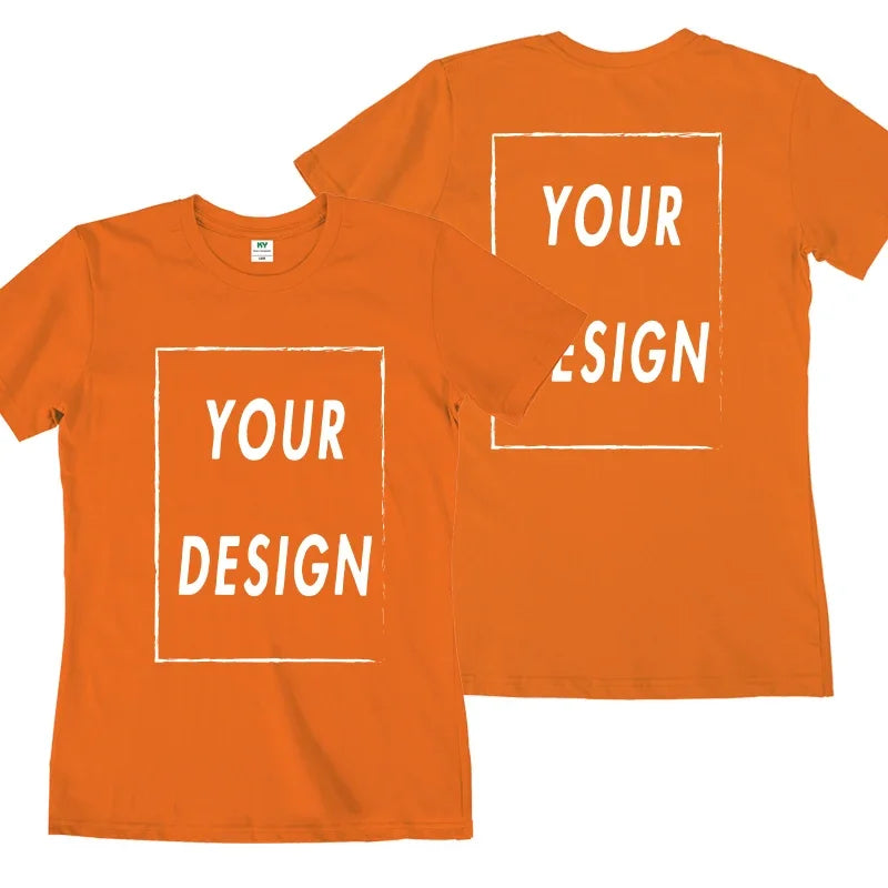 UE Size Custom Team T-shirt for Women, Add Your Own Design in Front and Back, Print and Text, High-quality T-shirt for Men - Tasawoq