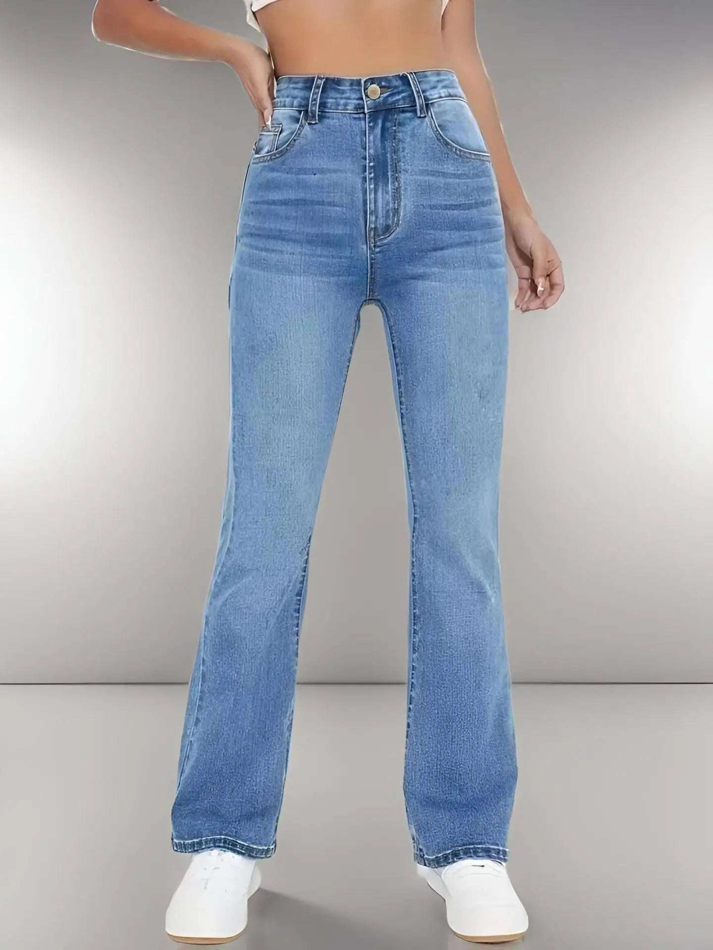 New women's hot jeans slimming European and American style casual versatile high waist washed Denim trousers for women - Tasawoq