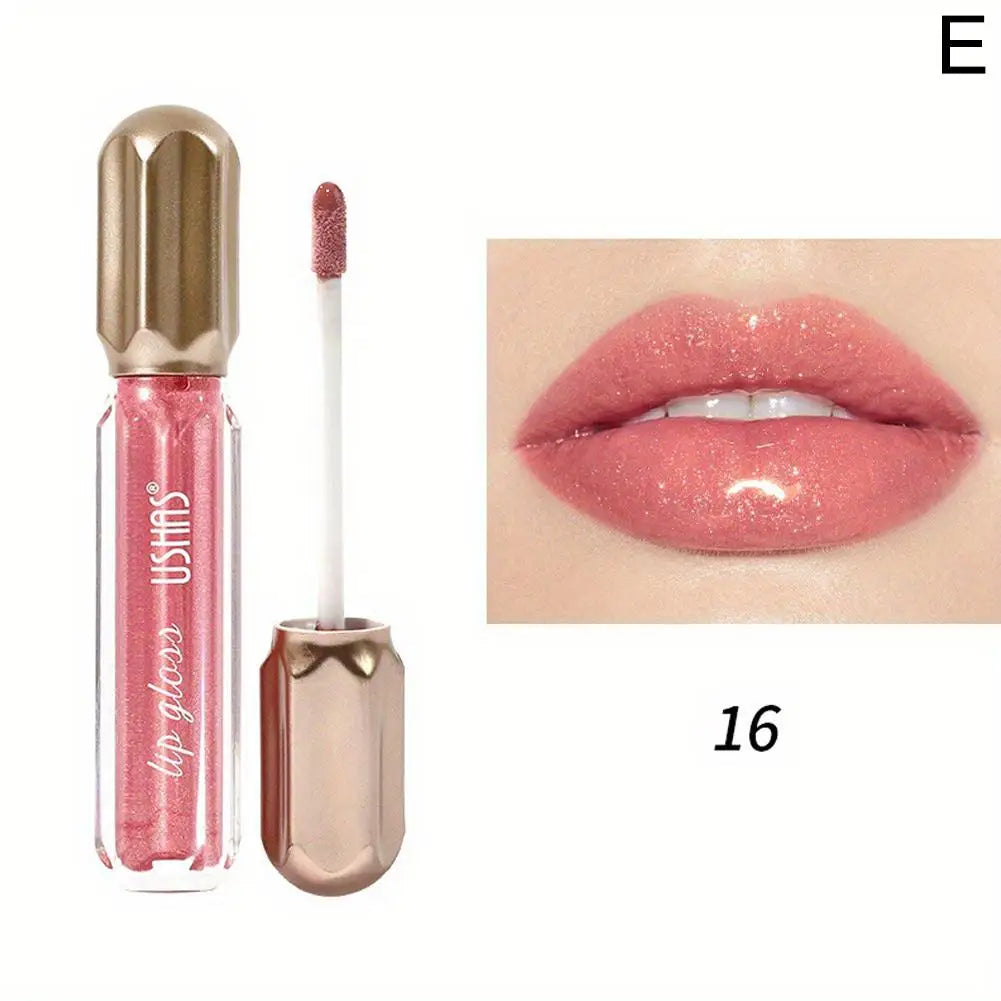 Mirror Pearl Lip Gloss Waterproof Long Lasting Moisturizing Lipstick Shine Glitter Lip Gloss Women Makeup Cosmetic - Tasawoq