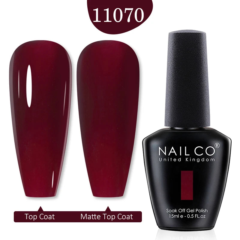 NAILCO Red Colors Series 15ML Nail Gel Polish Nail Supplies Semi Permanent For Nail Art Manicure Soak Off LED UV Hybrid Varnish - Tasawoq