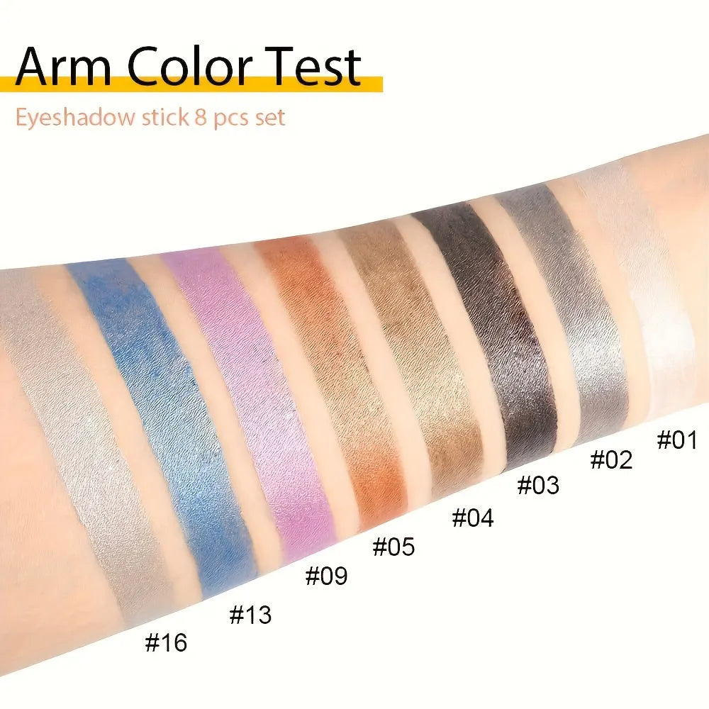 16 Colors Pearlescent Eyeliner, Color Glitter Waterproof Long-Lasting Eye Makeup Non-smudge Eyeliner - Tasawoq