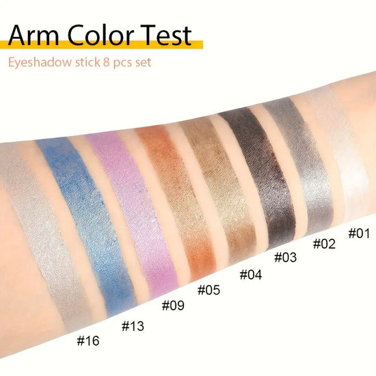16 Colors Pearlescent Eyeliner, Color Glitter Waterproof Long-Lasting Eye Makeup Non-smudge Eyeliner - Tasawoq